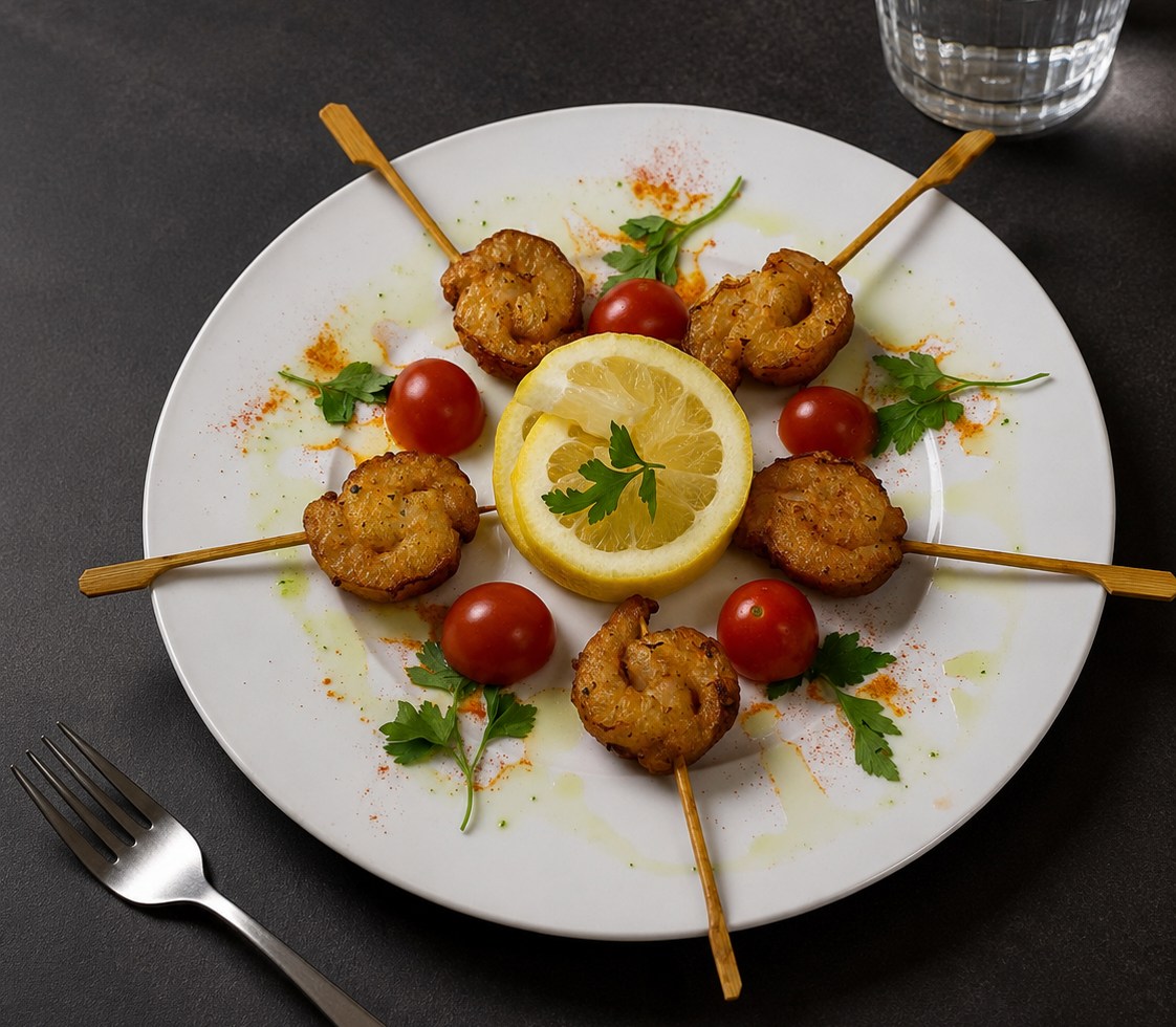 Piruletas de gamba